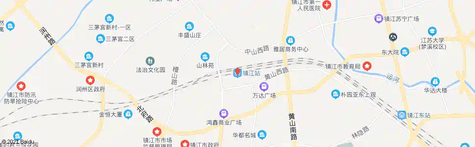 镇江黄山西路_公交站地图_镇江公交_妙搜公交查询2024