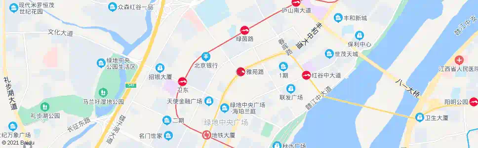 南昌丰和中大道口_公交站地图_南昌公交_妙搜公交查询2024