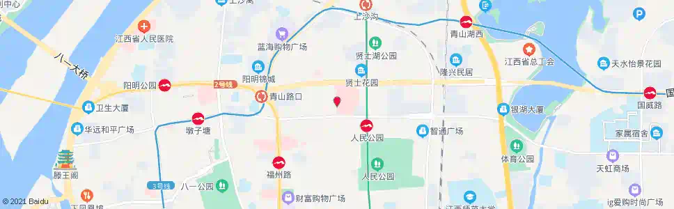 南昌南大一附院_公交站地图_南昌公交_妙搜公交查询2024