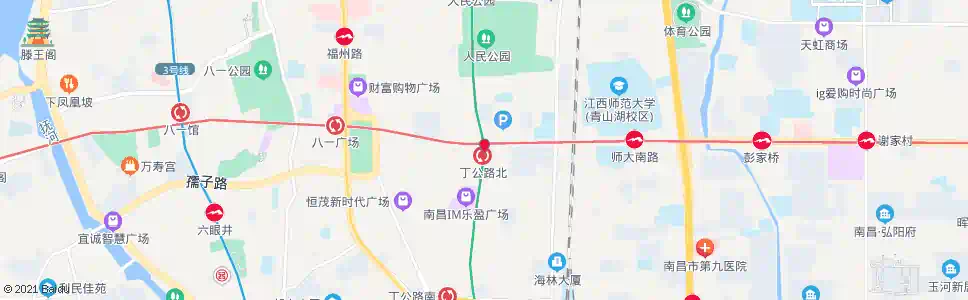 南昌丁公路北口_公交站地图_南昌公交_妙搜公交查询2024