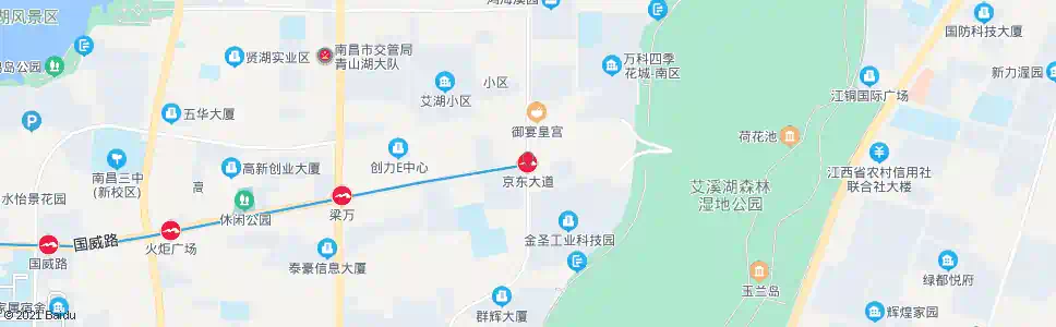 南昌京东大道口_公交站地图_南昌公交_妙搜公交查询2024