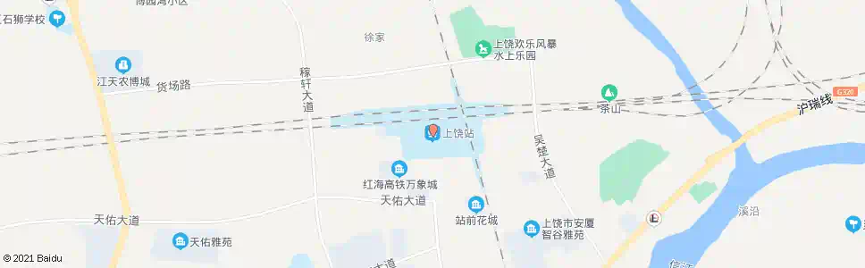 上饶老火车站_公交站地图_上饶公交_妙搜公交查询2024