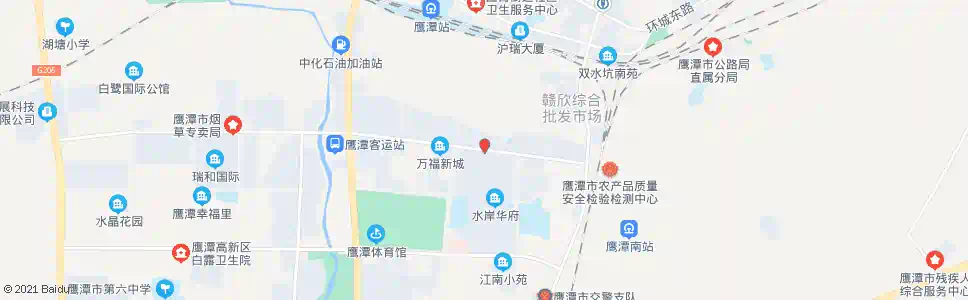 鹰潭越峰花园_公交站地图_鹰潭公交_妙搜公交查询2024