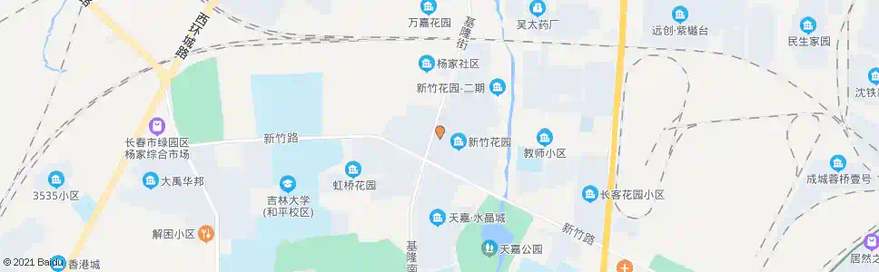 长春新竹花园西门_公交站地图_长春公交_妙搜公交查询2024