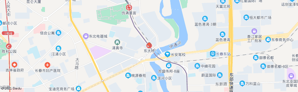 长春东大桥站_公交站地图_长春公交_妙搜公交查询2024