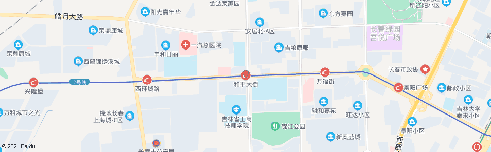 长春和平大街_公交站地图_长春公交_妙搜公交查询2024