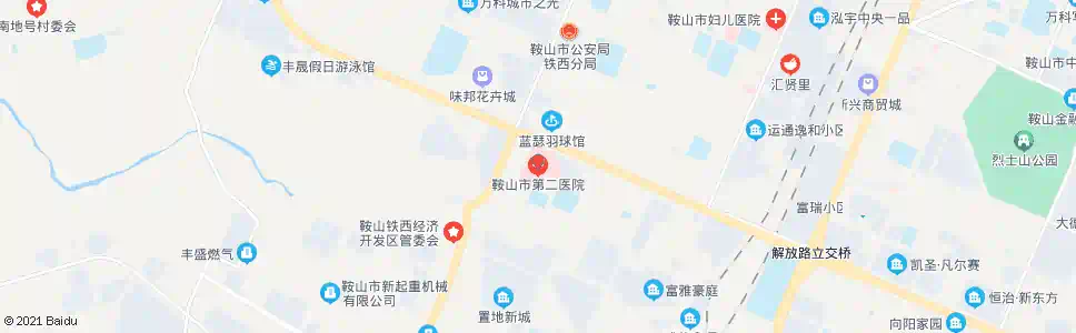 鞍山第二医院_公交站地图_鞍山公交_妙搜公交查询2024