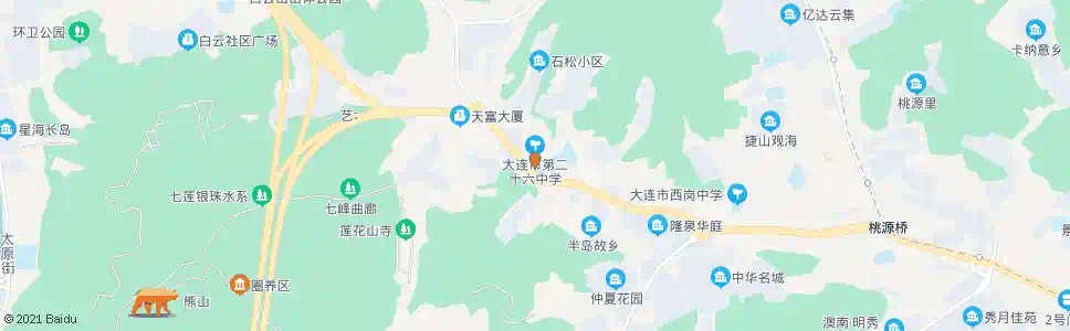 大连石道街小学_公交站地图_大连公交_妙搜公交查询2024