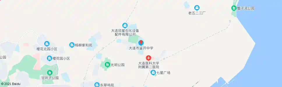 大连大连市鉴开中学_公交站地图_大连公交_妙搜公交查询2024