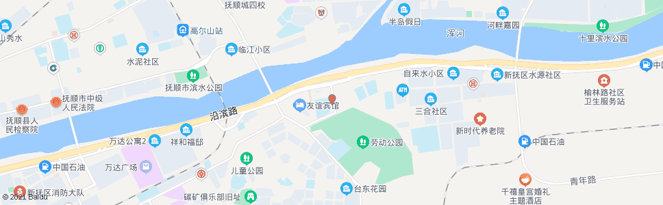 抚顺市总工会_公交站地图_抚顺公交_妙搜公交查询2024