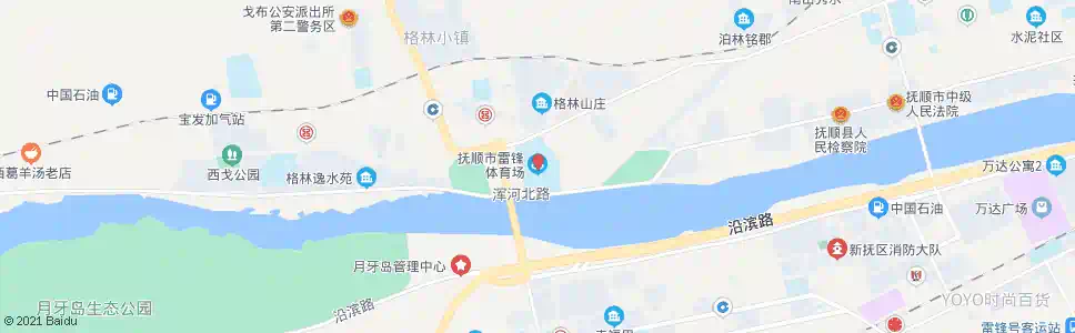 抚顺雷锋体育场_公交站地图_抚顺公交_妙搜公交查询2024