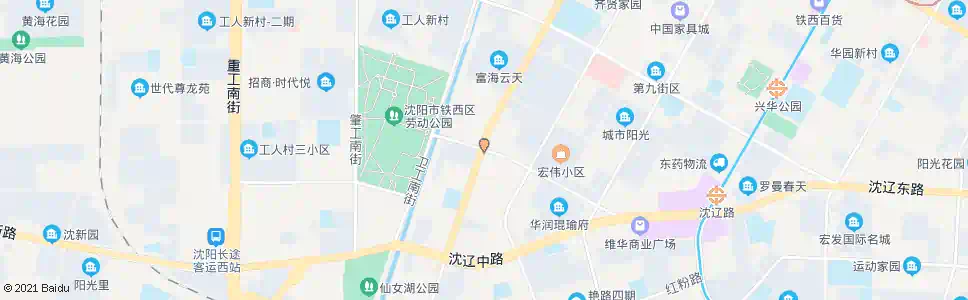 沈阳南十三路保工街_公交站地图_沈阳公交_妙搜公交查询2024