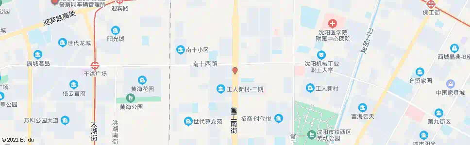 沈阳重工街南十路_公交站地图_沈阳公交_妙搜公交查询2024