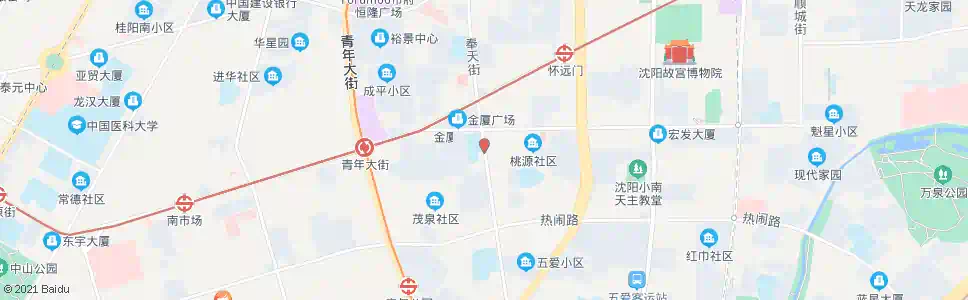 沈阳房地产大厦南_公交站地图_沈阳公交_妙搜公交查询2024