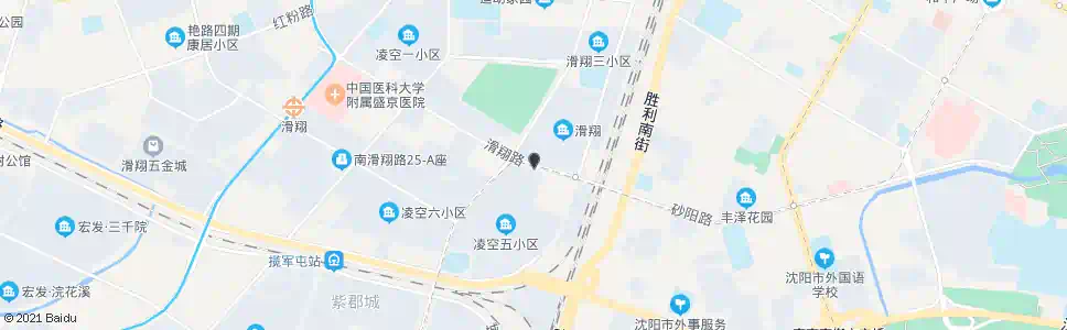 沈阳滑翔路凌空二街_公交站地图_沈阳公交_妙搜公交查询2024