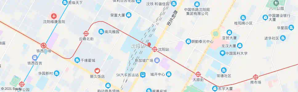 沈阳胜利南街公交派出所_公交站地图_沈阳公交_妙搜公交查询2024