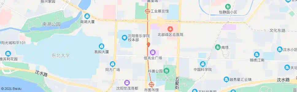 沈阳文化路立交桥南(彩电中心)_公交站地图_沈阳公交_妙搜公交查询2024