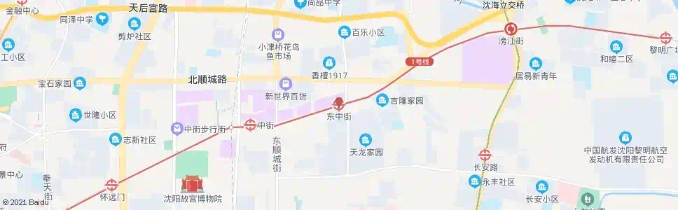 沈阳东中街_公交站地图_沈阳公交_妙搜公交查询2024