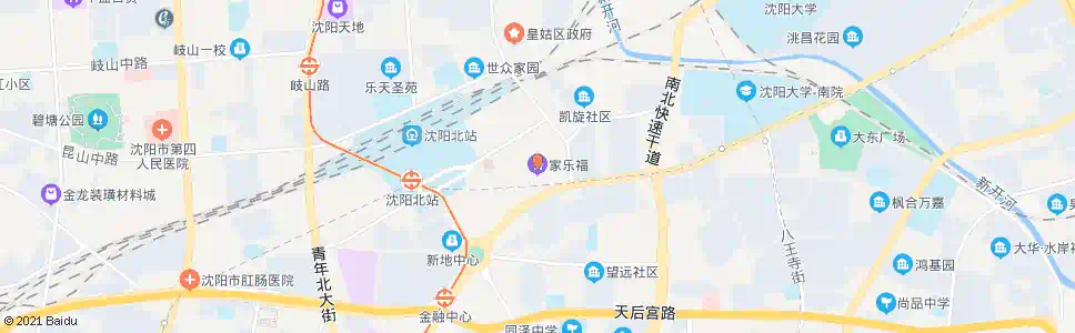 沈阳家乐福北站店_公交站地图_沈阳公交_妙搜公交查询2024