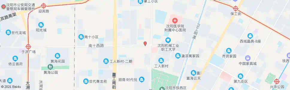 沈阳南十路肇工街_公交站地图_沈阳公交_妙搜公交查询2024