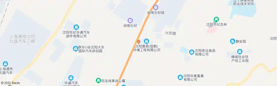 沈阳奥森环境公司_公交站地图_沈阳公交_妙搜公交查询2024