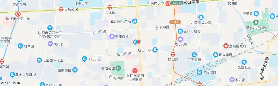 沈阳黄河大街巴山路_公交站地图_沈阳公交_妙搜公交查询2024