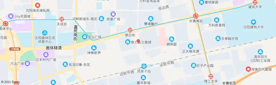 沈阳南堤路朗日街_公交站地图_沈阳公交_妙搜公交查询2024