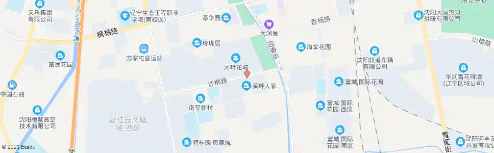 沈阳溪畔人家_公交站地图_沈阳公交_妙搜公交查询2024