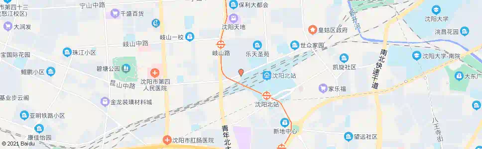 沈阳昆山路北陵大街_公交站地图_沈阳公交_妙搜公交查询2024