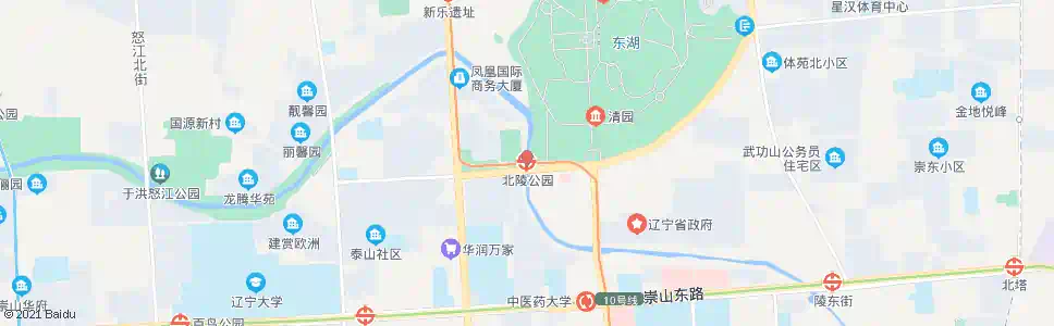 沈阳北陵公园_公交站地图_沈阳公交_妙搜公交查询2024