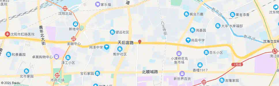 沈阳天后宫路小北街_公交站地图_沈阳公交_妙搜公交查询2024