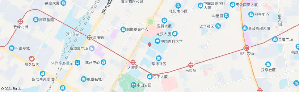 沈阳中国医科大学南门_公交站地图_沈阳公交_妙搜公交查询2024