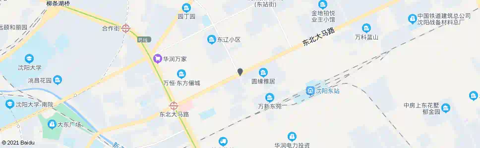 沈阳东北大马路明堂街_公交站地图_沈阳公交_妙搜公交查询2024