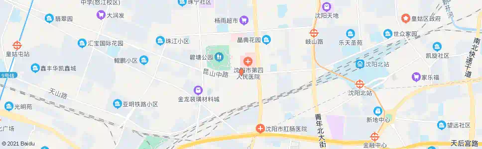 沈阳第四医院南_公交站地图_沈阳公交_妙搜公交查询2024