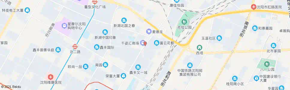 沈阳兴工街千姿汇_公交站地图_沈阳公交_妙搜公交查询2024