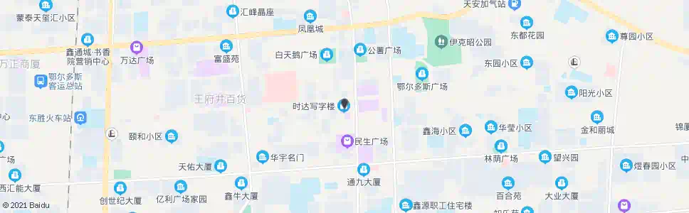 鄂尔多斯时达商城_公交站地图_鄂尔多斯公交_妙搜公交查询2024