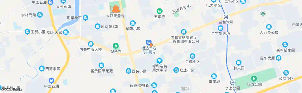 呼和浩特通达南站_公交站地图_呼和浩特公交_妙搜公交查询2024