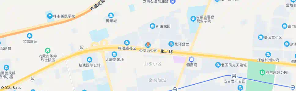 呼和浩特公交五公司_公交站地图_呼和浩特公交_妙搜公交查询2024