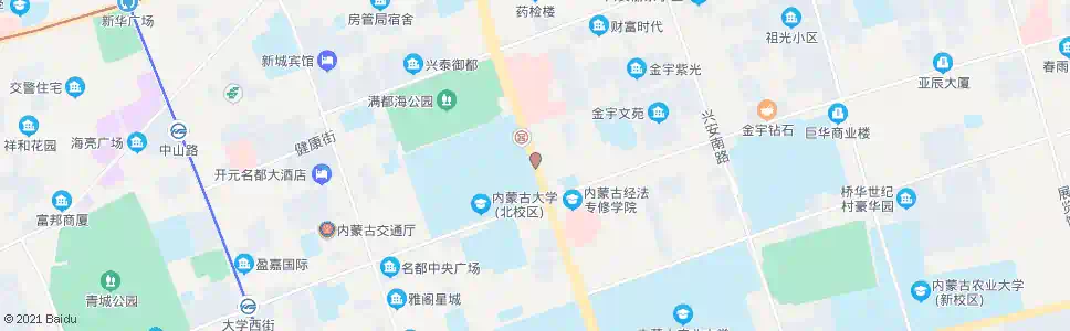 呼和浩特内蒙古大学东门_公交站地图_呼和浩特公交_妙搜公交查询2024