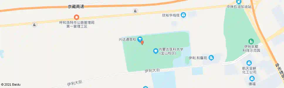 呼和浩特内蒙古医学院(新校区)_公交站地图_呼和浩特公交_妙搜公交查询2024