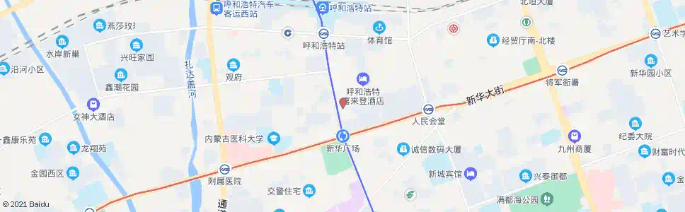 呼和浩特组织部招待所_公交站地图_呼和浩特公交_妙搜公交查询2024