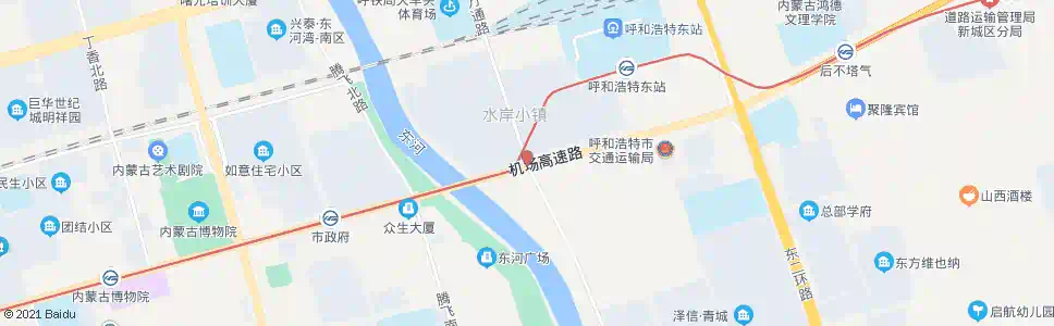 呼和浩特水岸小镇_公交站地图_呼和浩特公交_妙搜公交查询2024