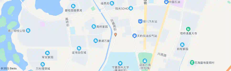 银川上前城家园西_公交站地图_银川公交_妙搜公交查询2024