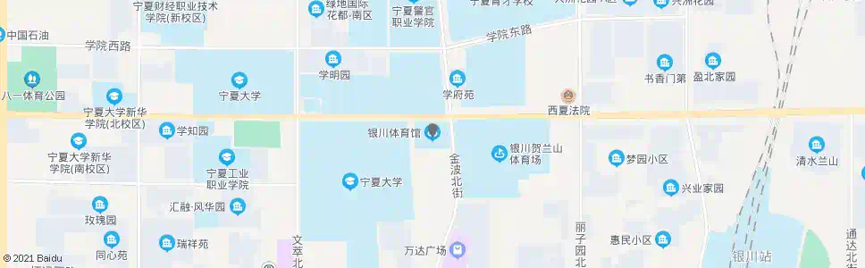 银川体育馆_公交站地图_银川公交_妙搜公交查询2024