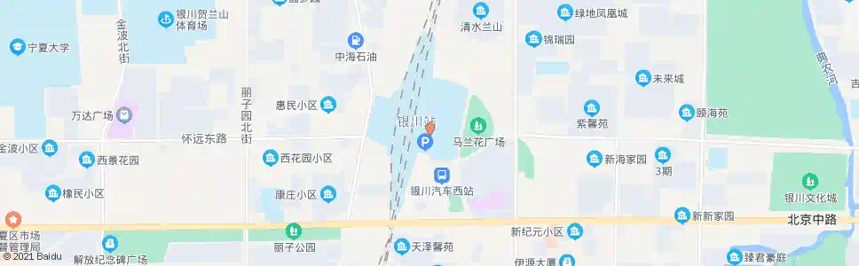 银川通达街站_公交站地图_银川公交_妙搜公交查询2024