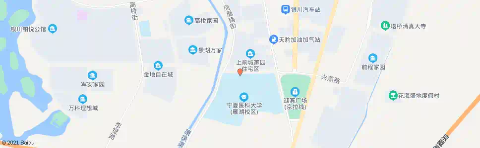 银川医科大北门_公交站地图_银川公交_妙搜公交查询2024