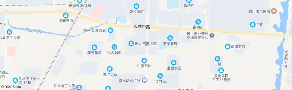 银川通达街长城路口_公交站地图_银川公交_妙搜公交查询2024