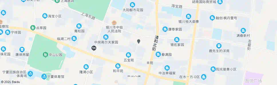 银川中山街上海路口_公交站地图_银川公交_妙搜公交查询2024