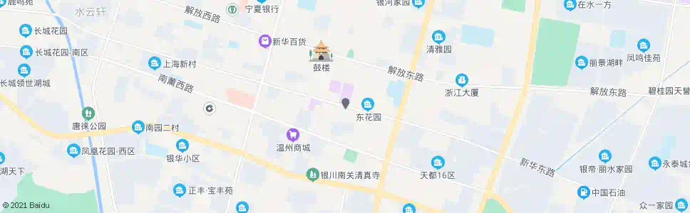 银川新华街玉皇阁街口_公交站地图_银川公交_妙搜公交查询2024