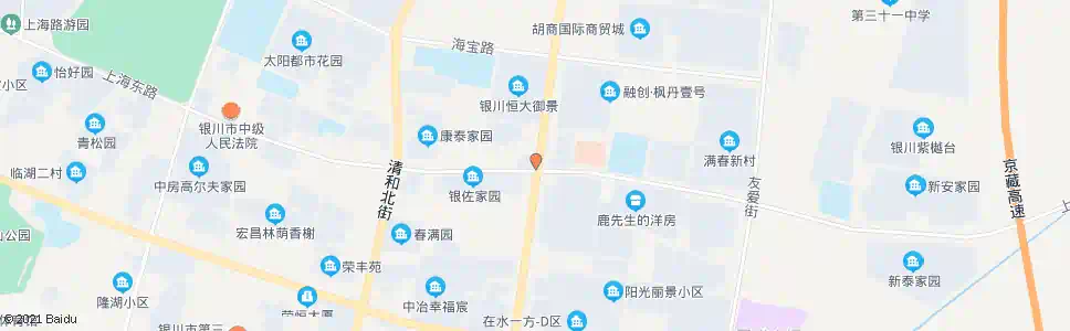 银川上海路东口_公交站地图_银川公交_妙搜公交查询2024